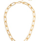 18k Gold-Plated Oblong Links Collar Necklace