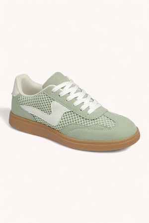 Kelsi Green Wavy Court Sneaker