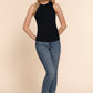 Sleeveless Crew Neck Rib Knit Top
