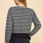 SALE Front Bow Striped Sweater