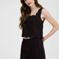 Scallop Trim Woven Top