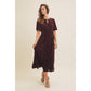 SALE Floral Velvet Burnout Midi Dress