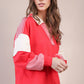 Color Block Solid & Stripe Casual Knit Top