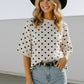Oversized Polka Dot Sweater Top