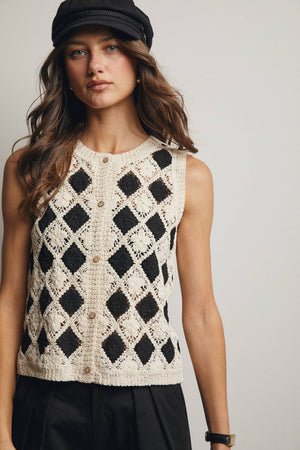 Crochet Diamond Pattern Vest