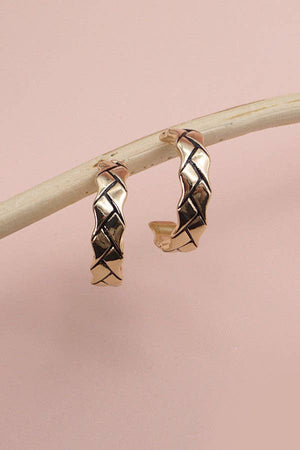 GEOMETRIC BRAID HOOP EARRINGS
