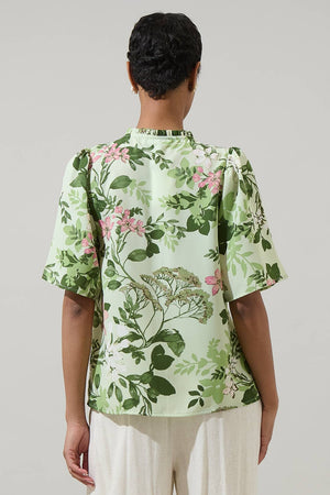 SALE Zane Floral Bryn Button Blouse