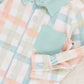 Peachy Mint Plaid Button-Up Shirt