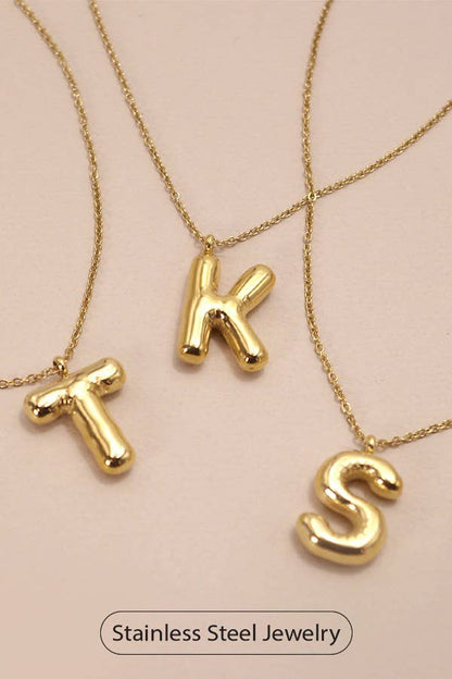 Initial Necklace Gold