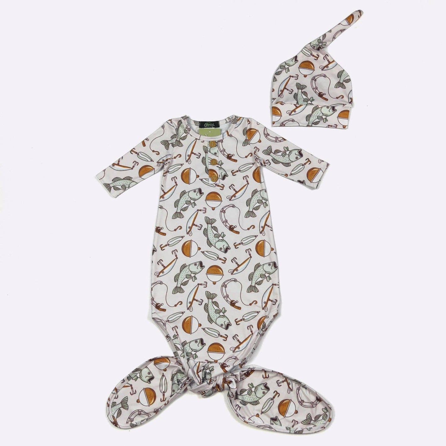 Fishing Bobber Baby Knotted Gown