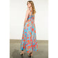 Joslyn Tie Strap Flower Print Maxi Dress