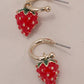 Strawberry Mini Hoop Earrings