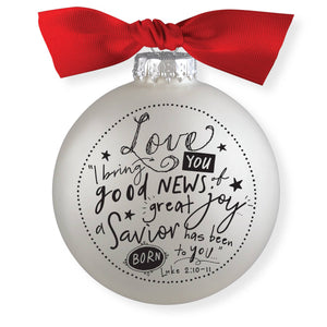 Ornament Bauble Love Ribbon Hang