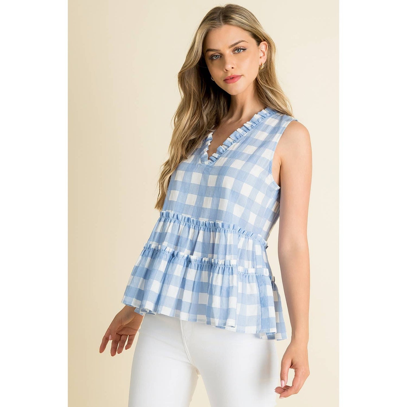 Endless Summer Checkered Sleeveless Top