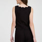 Scallop Trim Woven Top