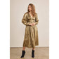 SALE SHINY NIGHTTIME METALLIC PLUNGE NECK MIDI DRESS