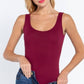 Sleeveless Double Scoop Neck Cotton Spandex