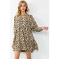 Long Sleeve Tiered Print Dress
