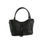Whipstitch Tassel Bead Accented Shoulder Tote