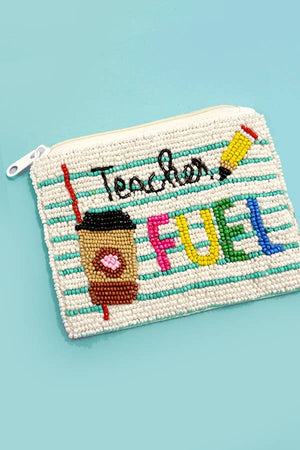 SALE TEACHER FUEL SEEDBEAD COIN PURSE