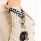 Black Checkerboard Keychain