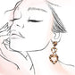 Leopard Heart Drop Earrings