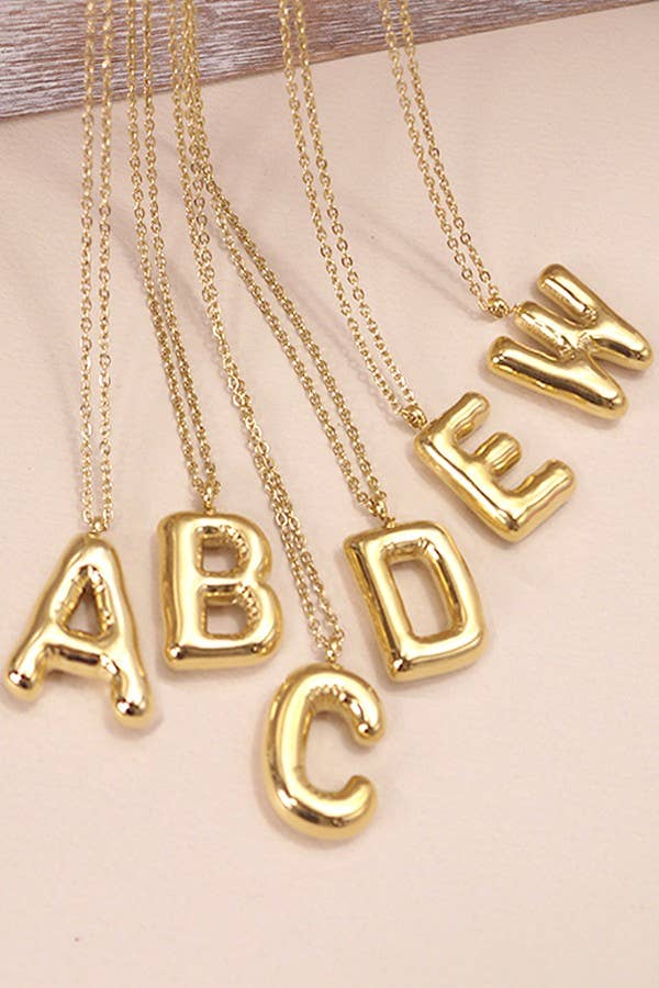 Initial Necklace Gold