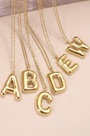 Initial Necklace Gold