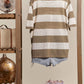 Round Neck Bold Stripe Short Sleeve Top