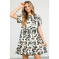 Rose Print Tiered Dress