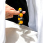 Black and Gold Game Day Chunky Bead Bracelet