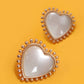 Cat eye Heart Stud Earrings
