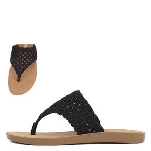 Black Braided Sandals