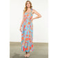 Joslyn Tie Strap Flower Print Maxi Dress