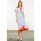 Jenny Blue Print Maxi Dress