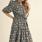 Sweetheart Lace Trim Midi Dress