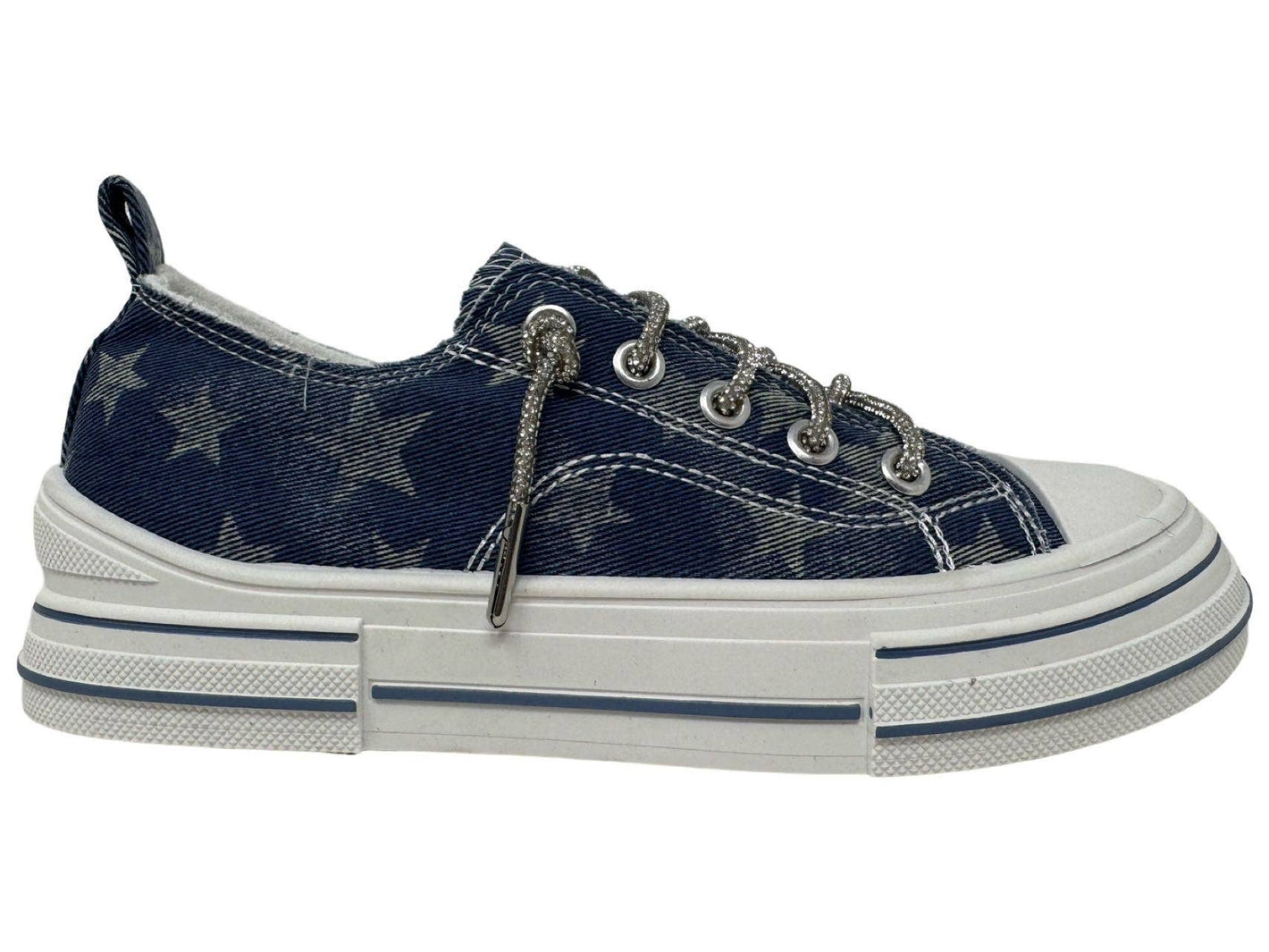Aman Prints 2 Very G Women's star print slip on sneaker