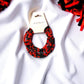 Red and Black Game Day Bracelet Stack