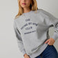 CREW NECK LONG SLEEVE "THE HOME BY 8PM CLUB" SWEATSHIRT
