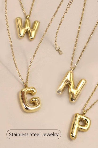 Initial Necklace Gold