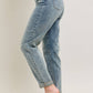 Vintage Wash Double Roll Cuff Boyfriend