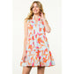 Morgan Sleeveless Flower Striped Dress