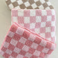 Baby Checkerboard Blanket, Strawberry/Carnation