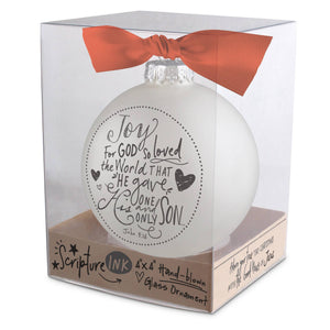 Ornament Bauble Joy Ribbon Hang