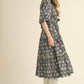 Sweetheart Lace Trim Midi Dress