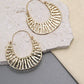 Gold Crescent Hoop Earrings