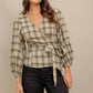 A Woven Plaid Top