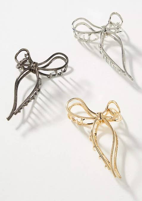 BOW HAIR CLAW CLIPS