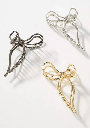 BOW HAIR CLAW CLIPS