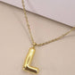 Initial Necklace Gold